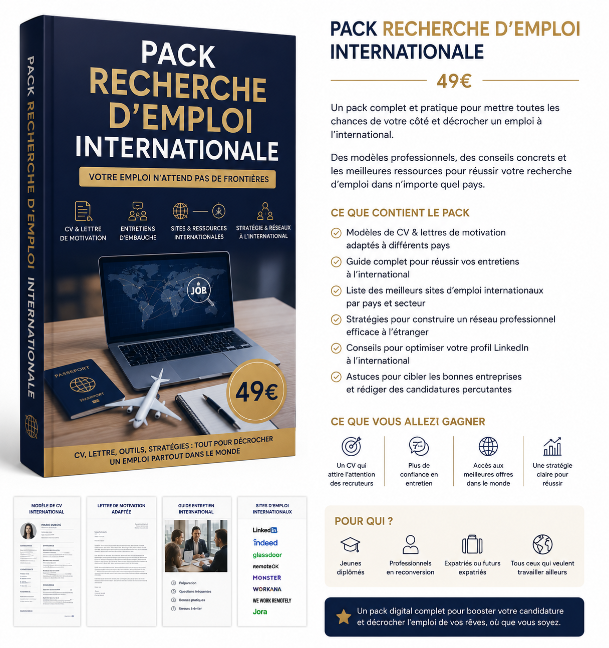 Pack recherche d’emploi internationale